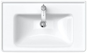 DURAVIT D-Neo umývadlo na skrinku s otvorom, s prepadom, 800 x 480 mm, biela, s povrchom WonderGliss, 23678000001