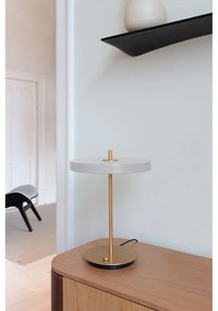 Svetlosivá LED stolová lampa so stmievačom s kovovým tienidlom (výška 41,5 cm) Asteria Table – UMAGE