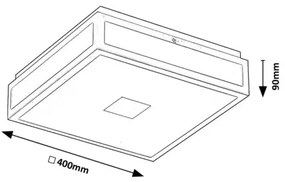 Rabalux 75033 - LED Kúpeľňové stropné svietidlo ZOYA LED/24W/230V IP44 čierna