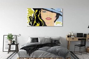 Obraz plexi Žena klobúk 140x70 cm