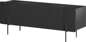TV stolík Malmi 150 cm - čierny mat / čierna
