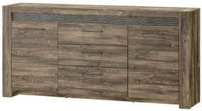 Komoda Belveder 46 178 cm s LED osvětlením dub Stirling