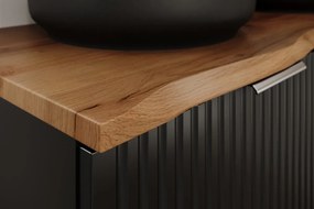 Závěsná skříňka Casad Nature Smile s deskou a umyvadly 120 cm dub wotan/černá