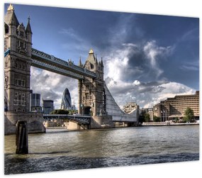 Sklenený obraz - Tower Bridge v Londýne (70x50 cm)