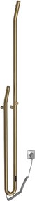 Sapho Sapho, DUOPASSO elektrický sušiak uterákov s časovačem, 122x1700mm, 45 W, zlato mat, ER830