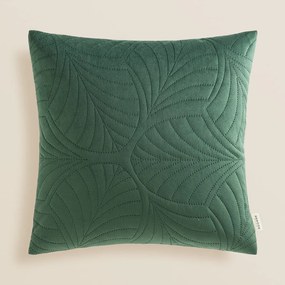 Divazo Dekoračná obliečka na vankúš Prešívaná Listy Feel 45 x 45 cm Farba: Zelená