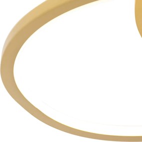 Stropné svietidlo zlaté 45 cm vrátane LED 3-stupňové stmievateľné - Rowin