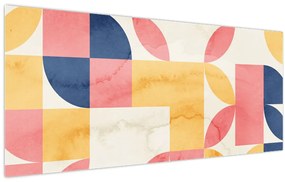 Obraz - Abstrakcia s retro vzormi (120x50 cm)