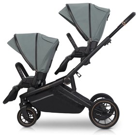 Športový kočík pre dvojčatá CAVOE Avec Boho Green