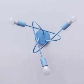 Prisadený luster OXFORD 3xE27/15W/230V modrá