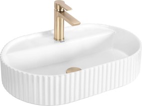 Rea Marcela, umývadlo na dosku 600x370x135 mm, biela lesklá, REA-U4002