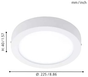 Eglo 78201 - LED stropné svietidlo FUEVA LED/16,5W/230V