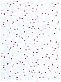 SCANquilt Utierka DEKORO srdiečka biela, červená 50x70 cm
