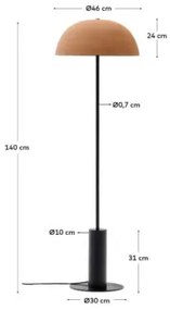 NIBLA podlahová lampa Terakota