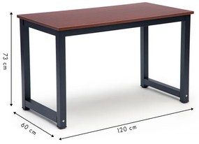 ModernHome Písací stôl 120 x 60 cm - tmavý, PWDNZ-303