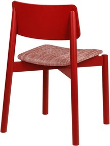 Červená stohovateľná jedálenská stolička Wem – noo.ma