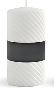 Parafínová svíčka Caroline Mat 7x17,5 cm bílá