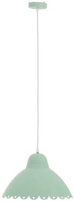 Pastelovo zelené závesné kovové svetlo Candy - Ø 36 * 26 cm