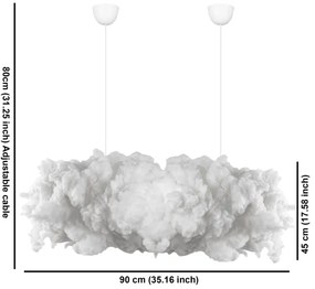 Závesný luster SERENE 2xE27/40W/230V biely