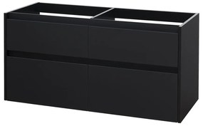 Mereo Opto, kúpeľňová skrinka 121 cm, čierna matná, MER-CN943S