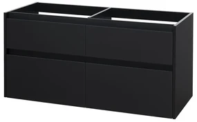 Mereo Opto, kúpeľňová skrinka 121 cm, čierna matná, MER-CN943S
