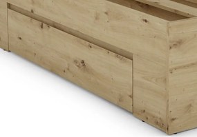 Posteľ so zásuvkami Carlos 90x200, dub artisan