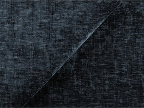 Tmavomodrá ženilková rozkladacia rohová pohovka (ľavý roh/s leňoškou) Kuki – Makamii