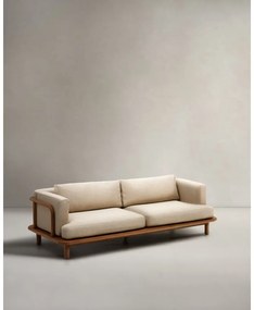 Záhradná pohovka z tíkového dreva v béžovo-prírodnej farbe Turqueta – Kave Home