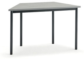 Stôl SONITUS TRAPETS, 1200x600x720 mm, linoleum - šedá, antracit