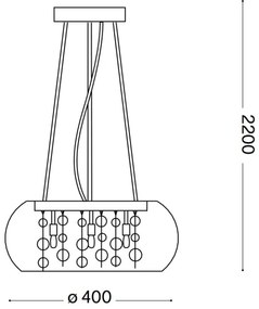 Ideal Lux - Luster na lanku AUDI 5xG9/40W/230V dymová