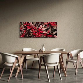 Obraz červených okvetných lístkov (120x50 cm)