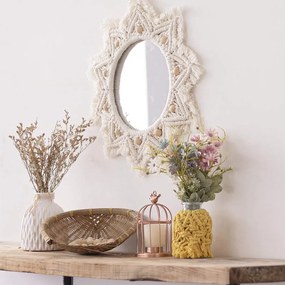 Dekorstudio Nástenné pletené zrkadlo BOHO 50cm