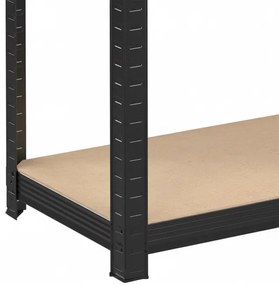 Regál 205x120x45 cm čierny