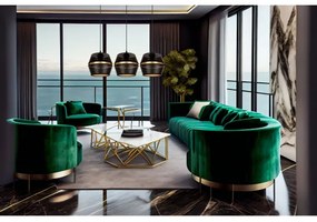 Luster na lanku PARIS 3xE27/60W/230V čierna/zlatá