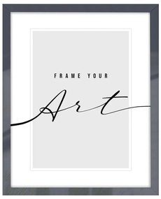 Sivý plastový rámček na stenu 44x54 cm