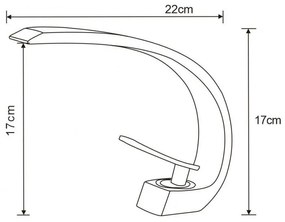 Mexen Lupus umývadlová batéria, zlatá, 746200-50