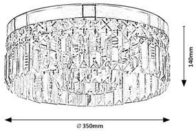 Rabalux 75036 - Kúpeľňové stropné svietidlo SYBIL 6xG9/28W/230V IP44