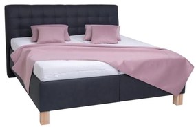 Čalúnená posteľ s úložným priestorom bez matraca VIOLET 160x200 cm antracit