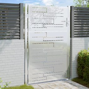 Záhradná brána 100x125 cm, nehrdzavejúca oceľ 376476