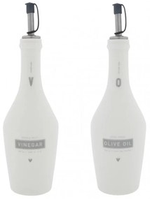 Oil &amp; Vinegar Set White/GR (2x6pcs) 8x6x21