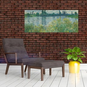 Obraz - Claude Monet, Banks of the Seine, reprodukcia (120x50 cm)