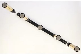 Jupiter 2012 - Luster na lanku ALAS 5xGU10/10W/230V čierna/zlatá