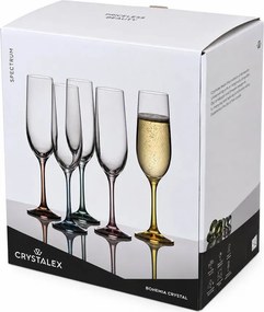 Crystalex poháre na sekt VIOLA Spectrum 190 ml 6 ks