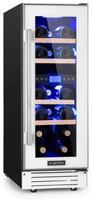 Klarstein Vinovilla 17, dvojzónová vinotéka, 53 l, 17 fliaš, 3-farebné LED osvetlenie, biela