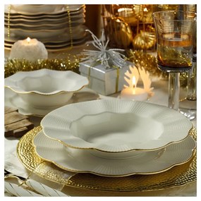 24-dielna sada tanierov z porcelánu Kutahya Waves