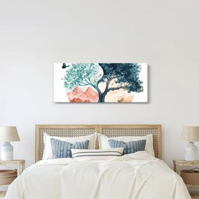 Obraz – Akvarelový strom plný života (120x50 cm)