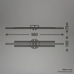 Brilo - LED stropné svietidlo TINKA LED/30W/230V 3000K medené