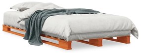 Paletová posteľ voskovo hnedá 90x200 cm borovicový masív 844452