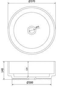 Mexen Lira, sklenené umývadlo na dosku, 37 x 37 cm, číra, 24053700
