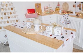 Vianočný bavlnený behúň na stôl 140x40 cm Lets Go Decorate - Butter Kings